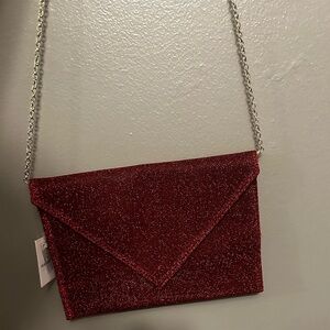 Elegant Red Glitter Crossbody NWT